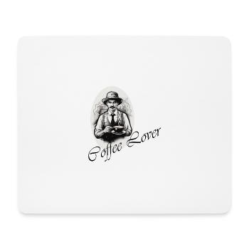 Amateur de café - Tapis de souris (format paysage) - blanc - Devant