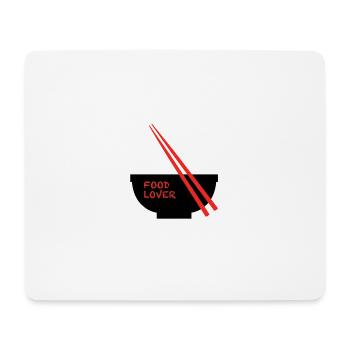 Amateur de nourriture (bol-transparent) - Tapis de souris (format paysage) - blanc - Devant