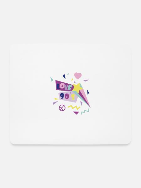 love_90s - Mousepad (Querformat) - Weiß