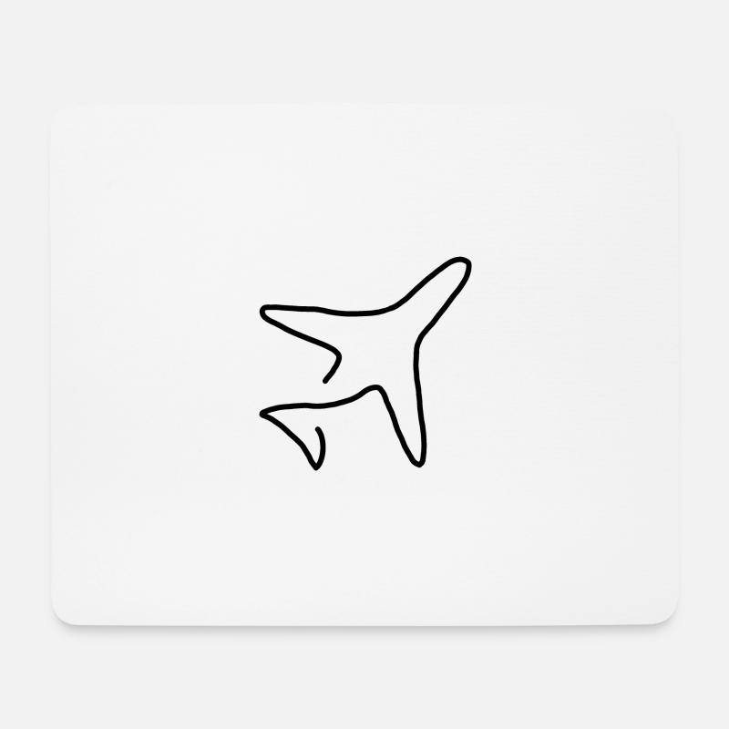 Flugzeug - Mousepad (Querformat) - Weiß