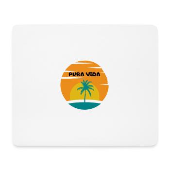 Pura Vida, Vacances, Plage, Profitez De La Vie Design - Tapis de souris (format paysage) - blanc - Devant