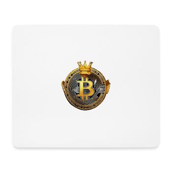 King Bitcoin - Cool Bitcoin Logo - Tapis de souris (format paysage) - blanc - Devant