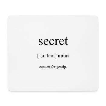 Secret (Geheimnis) Definition Dictionary - Mousepad (Querformat) - Weiß - Vorne