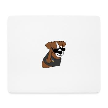 Ukraine-Hund mit Sonnenbrille – Ukrainische Flagge - Mousepad (Querformat) - Weiß - Vorne