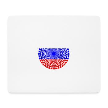 Russie Russie Россия Love Heart Mandala - Tapis de souris (format paysage) - blanc - Devant