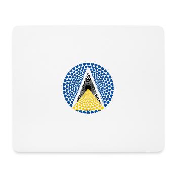 Saint Lucia Saint Lucia Love HEART Mandala - Mouse Pad (horizontal) - white - Front