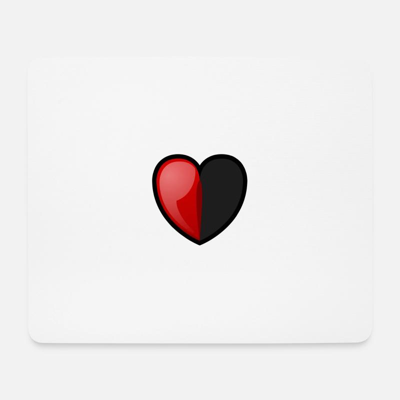 RPG Heart: Half Full - Mouse Pad (horizontal) - white