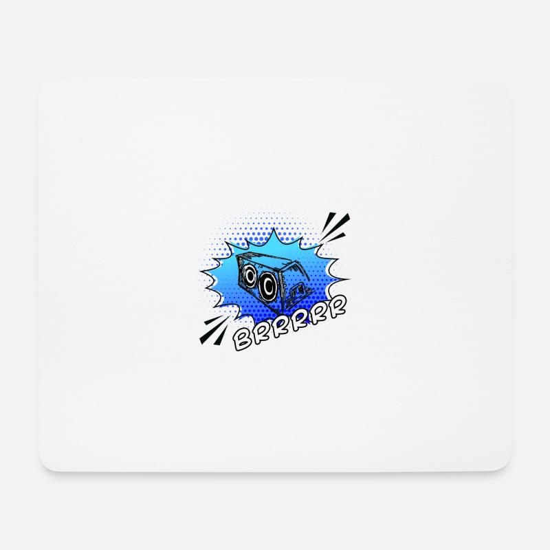 Bassbox - Mousepad (Querformat) - Weiß