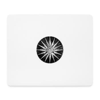 Carte boussole - Tapis de souris (format paysage) - blanc - Devant