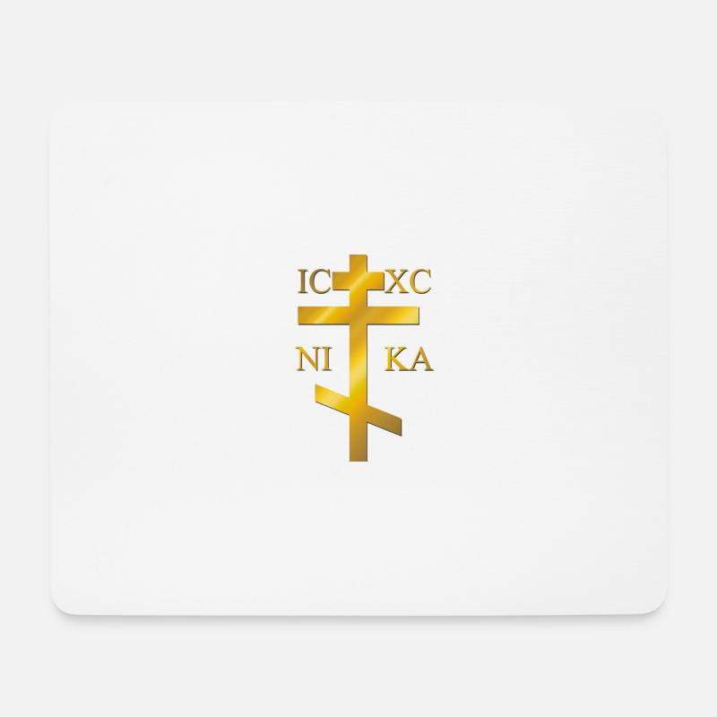 CrossGold - Mousepad (Querformat) - Weiß