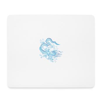 Blue Chinese Dragon - Mouse Pad (horizontal) - white - Front