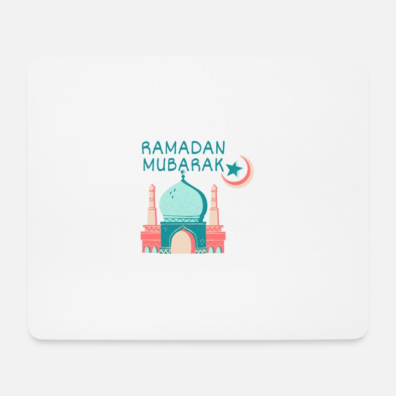Ramadan Mubarak/Eid /Muslim /Islam/Allah - Mousepad (Querformat) - Weiß