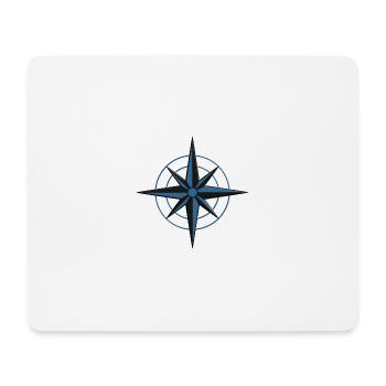 Navigation Compass Star Sailor and Skipper Boat - Mouse Pad (horizontal) - white - Front