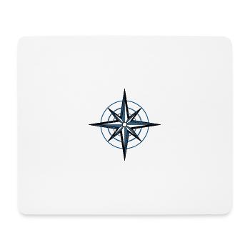Stern Navigation Kompass Segelboot Yacht Segler - Mousepad (Querformat) - Weiß - Vorne