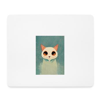 Cute Cat draw - Tapis de souris (format paysage) - blanc - Devant