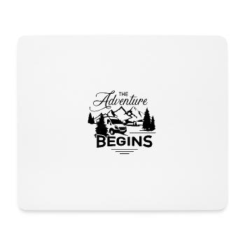 Abenteuer - Mousepad (Querformat) - Weiß - Vorne
