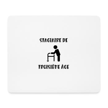 stagiaire de troisième âge - Tapis de souris (format paysage) - blanc - Devant