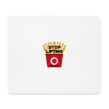 STOP LIFTING - Mouse Pad (horizontal) - white - Front
