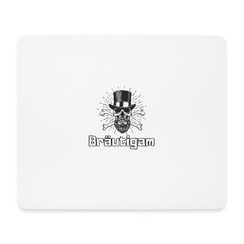 Bräutigam Totenkopf - JGA Premium Shop - Mousepad (Querformat) - Weiß - Vorne