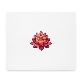 Fleur de lotus - Tapis de souris (format paysage) - blanc - Devant