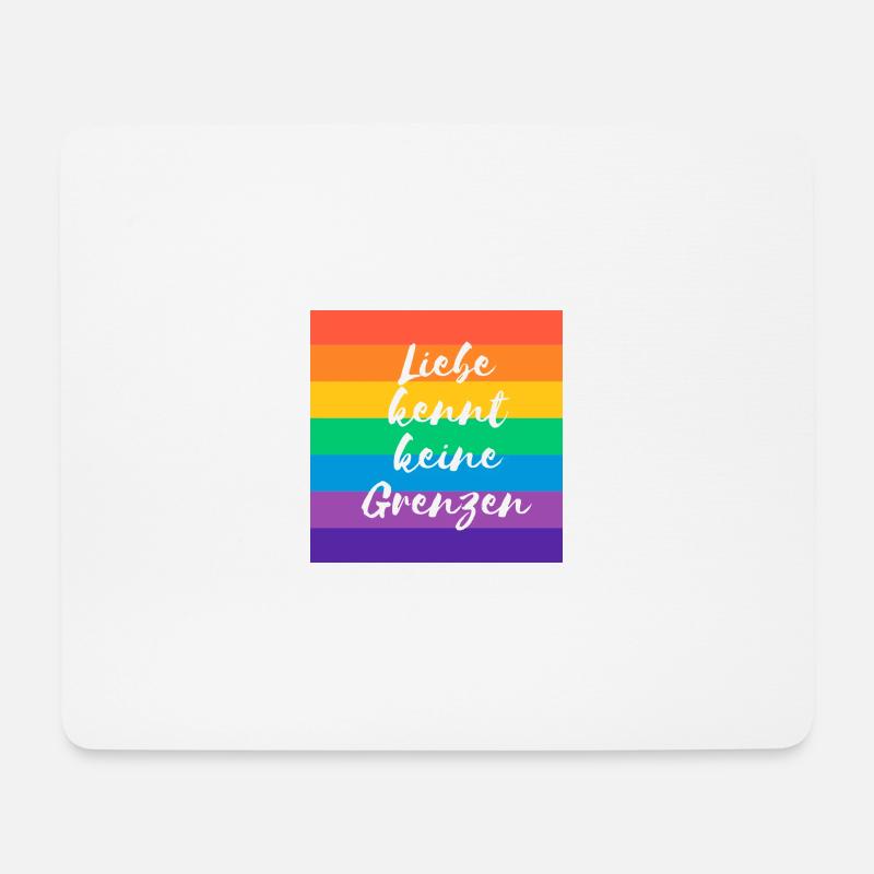 Liebe kennt keine Grenzen - Mousepad (Querformat) - Weiß