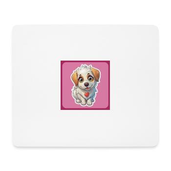 Dog Cartoon 4 - Mouse Pad (horizontal) - white - Front