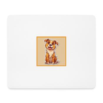 Dog Cartoon 7 - Mouse Pad (horizontal) - white - Front