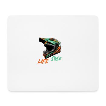 LIFE Style Motorcross Bike - Mousepad (Querformat) - Weiß - Vorne