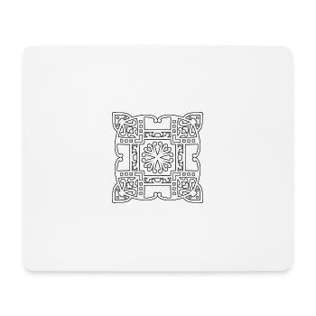 Mandala carré - Tapis de souris (format paysage) - blanc - Devant