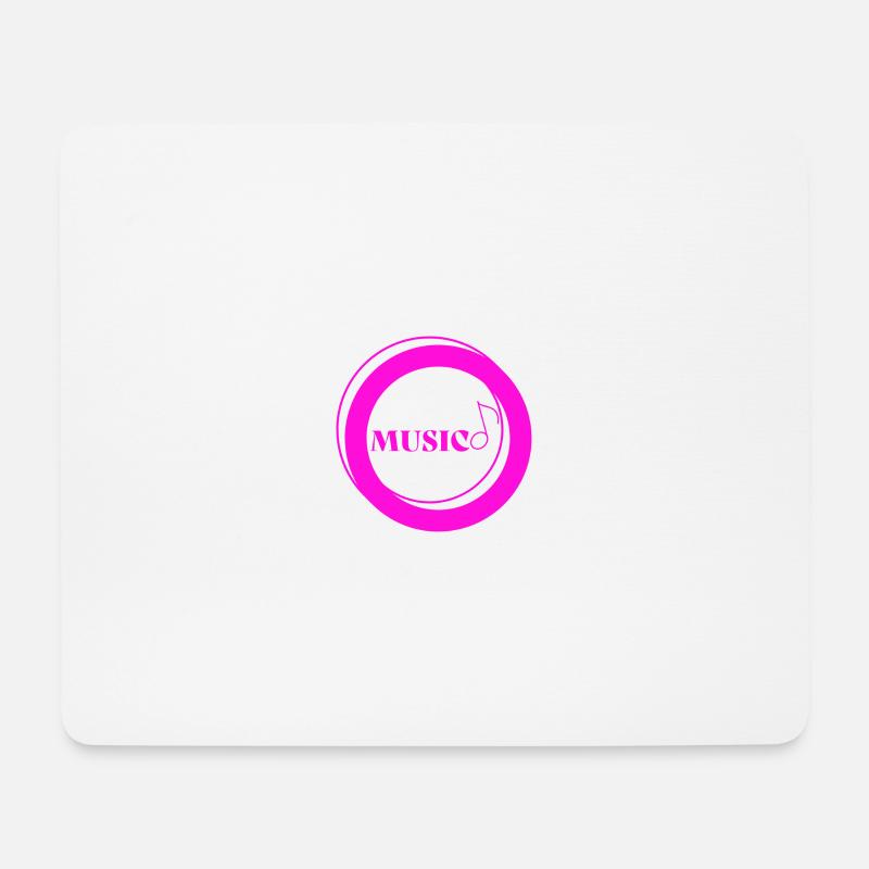 Musik-Zyklus Lila Logo - Mousepad (Querformat) - Weiß