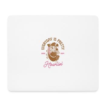 Everyday is Howlin’ – Rock’n’Roll Hund - Mousepad (Querformat) - Weiß - Vorne