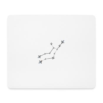 Sternbild Jungfrau mit metallicscher Optik - Mousepad (Querformat) - Weiß - Vorne