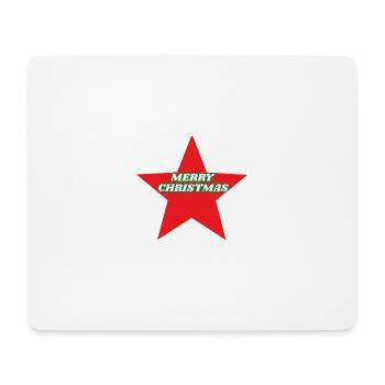 Roter Stern Retro Weihnachten - Mousepad (Querformat) - Weiß - Vorne