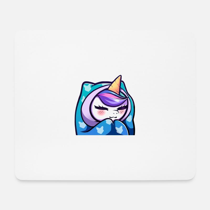Lya Einhorn Cozy - Mousepad (Querformat) - Weiß