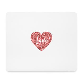 Heart of Love Heart Love Valentine's Day Gift - Mouse Pad (horizontal) - white - Front