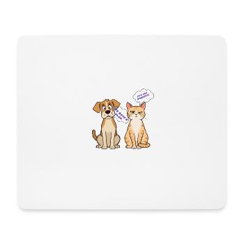 Duo Pets-Plan vs. nicht funktionierend - Mousepad (Querformat) - Weiß - Vorne