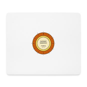 Technischer Warnstempel Toro - Mousepad (Querformat) - Weiß - Vorne
