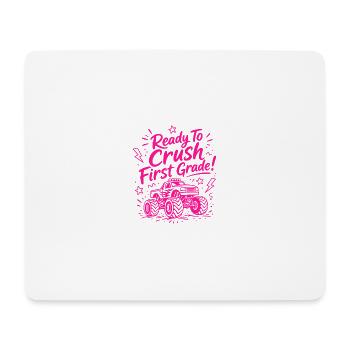Bereit, die erste Klasse zu zerschlagen – Monster Truck - Mousepad (Querformat) - Weiß - Vorne