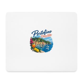 Portofino Dolce Vita Küste - Mousepad (Querformat) - Weiß - Vorne