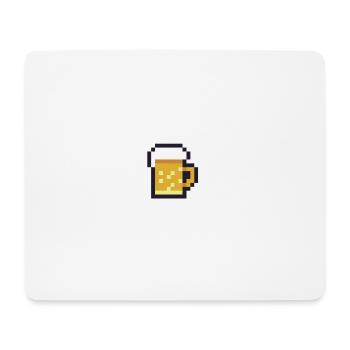 Pixel Bierkrug - Mousepad (Querformat) - Weiß - Vorne