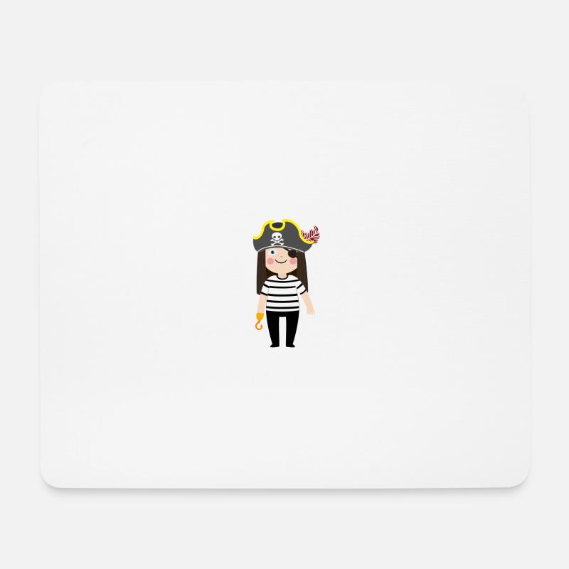 Piratin mit Piraten Hut - Mousepad (Querformat) - Weiß
