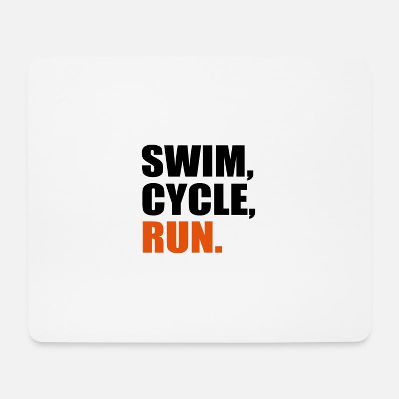 Triathlon - Mousepad (Querformat) - Weiß