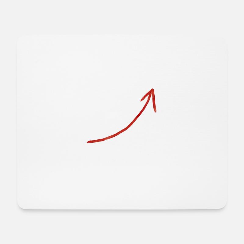 growth Pfeil rot - Mousepad (Querformat) - Weiß