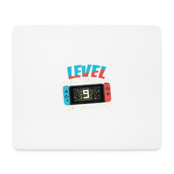 9th Birthday Happy Birthday Zocken Gamer Level 9 - Mouse Pad (horizontal) - white - Front