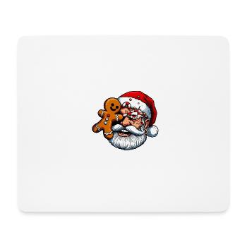 Père Noël bonhomme en pain d’épice Père Noël Krampus - Tapis de souris (format paysage) - blanc - Devant