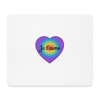 Je Taime I love you French - Mouse Pad (horizontal) - white - Front