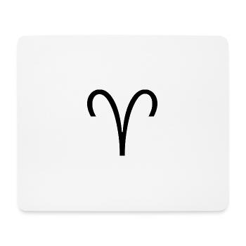Sternzeichen Widder, Exklusives T-Shirt Design - Mousepad (Querformat) - Weiß - Vorne