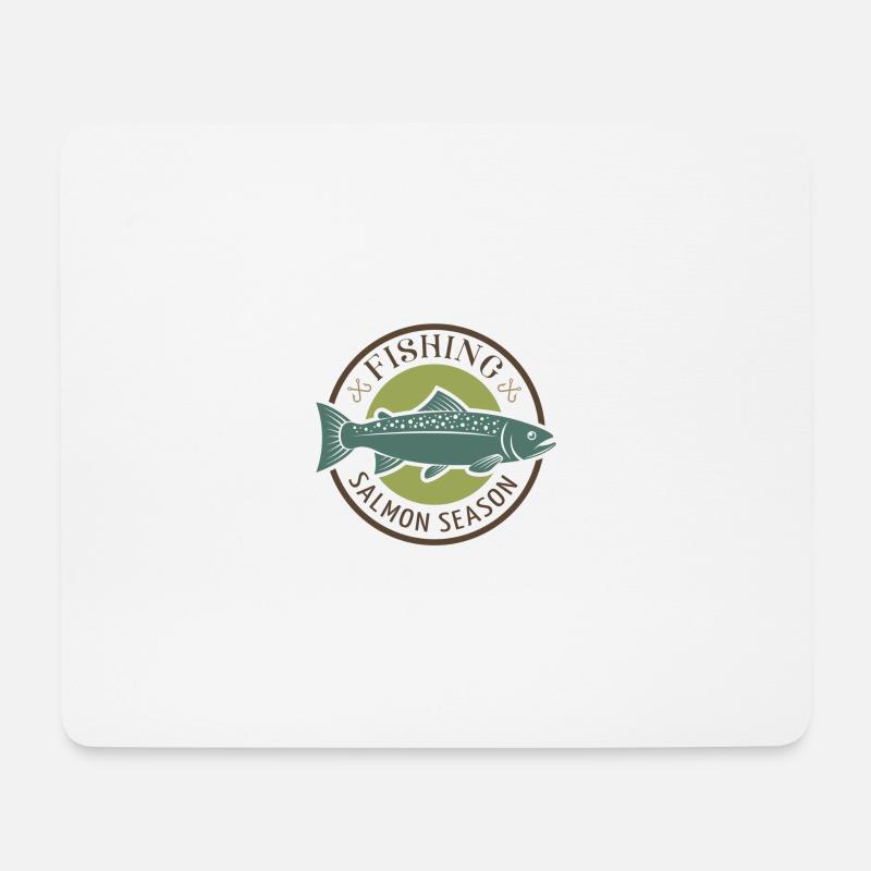 FISHING SALMON SEASON - Mousepad (Querformat) - Weiß