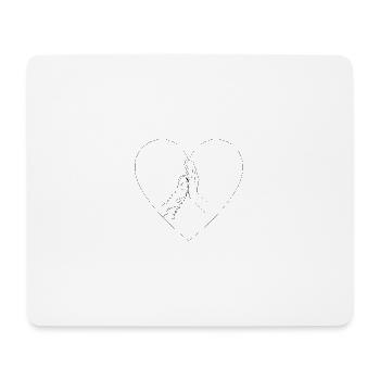 Humains et animaux - Tapis de souris (format paysage) - blanc - Devant