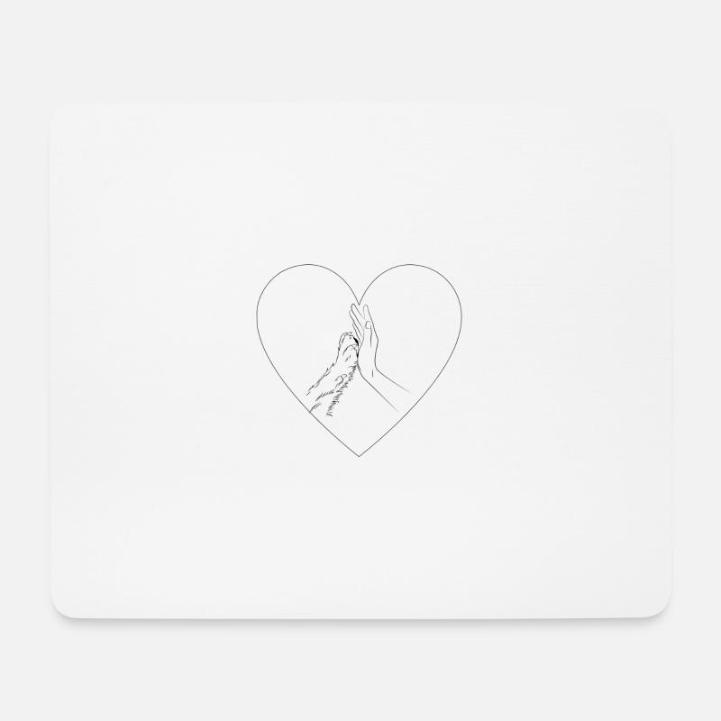 Humans and animals - Mouse Pad (horizontal) - white